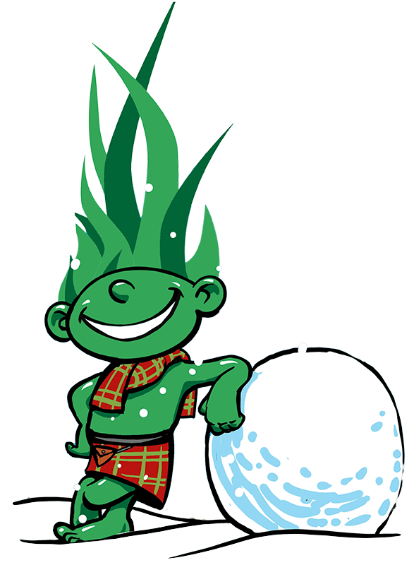Fescue character with snowball